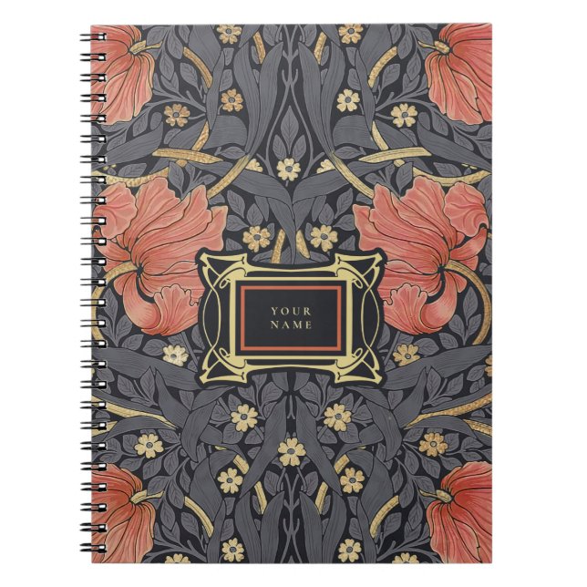 Caderno Espiral William Morris Pimpernel Vintage (Frente)