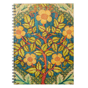 Caderno Espiral William Morris Rosa Wreath: Artes e Artesanatos Cl