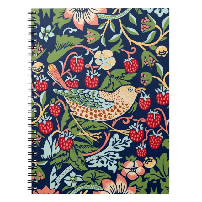 Caderno Espiral William Morris Strawberry Thief (Frente)