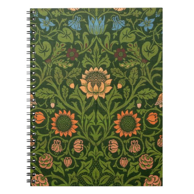Caderno Espiral William Morris Violet e Columbine Art Rug (Frente)