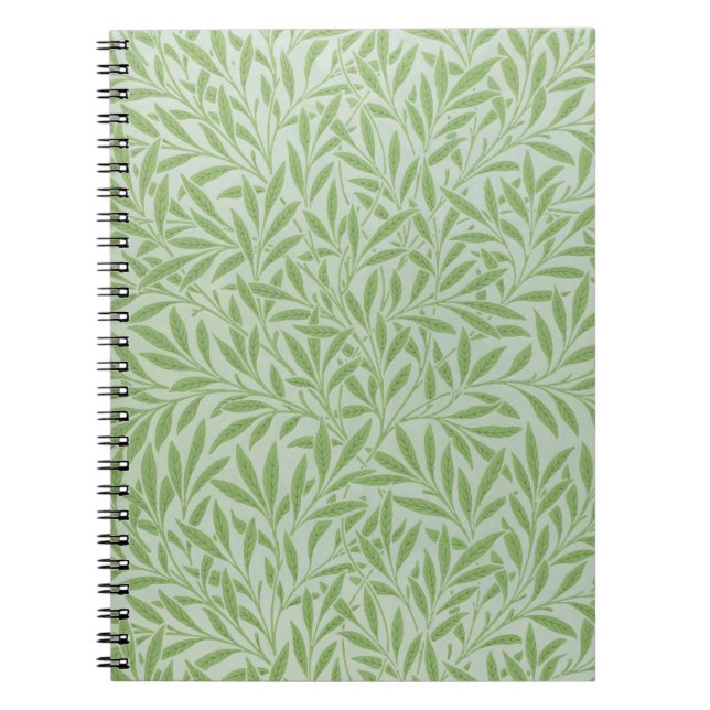 Caderno Espiral William Morris Willow Flower Classic Green (Frente)