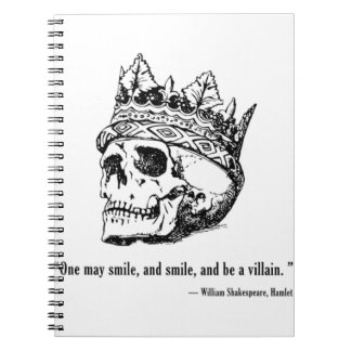 Caderno Espiral William Shakespeare Hamlet English Drama Villain T