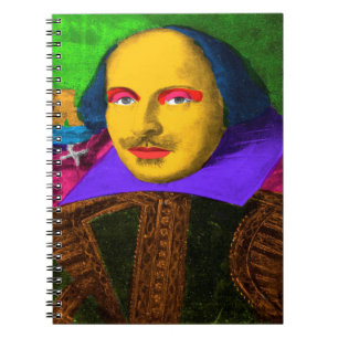 Caderno Espiral William Shakespeare Pop Art