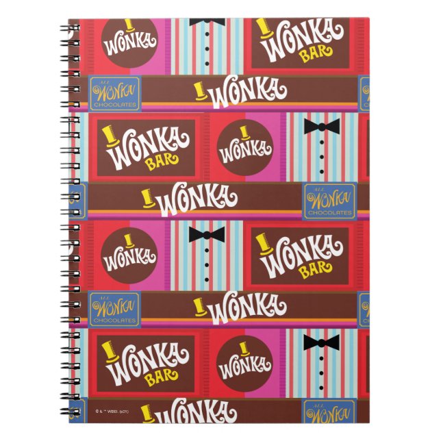 Caderno Espiral Willy Wonka Candy Pattern (Frente)