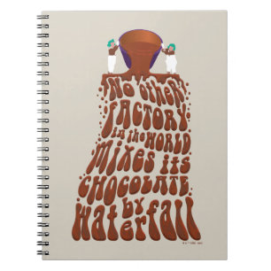 Caderno Espiral Willy Wonka Chocolate Waterfall Typografia