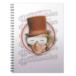 Caderno Espiral Willy Wonka nos óculos de visão