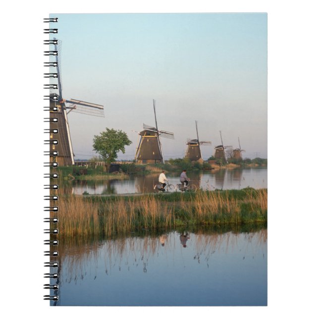 Caderno Espiral Windmills, Kinderdijk, Países Baixos (Frente)