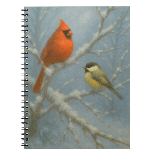 Caderno Espiral Winter Birds (Frente)