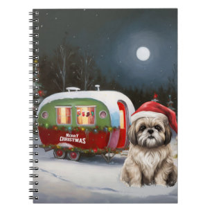Caderno Espiral Winter Havanese Caravan Christmas Adventure