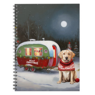Caderno Espiral Winter Labrador Caravan Christmas Adventure