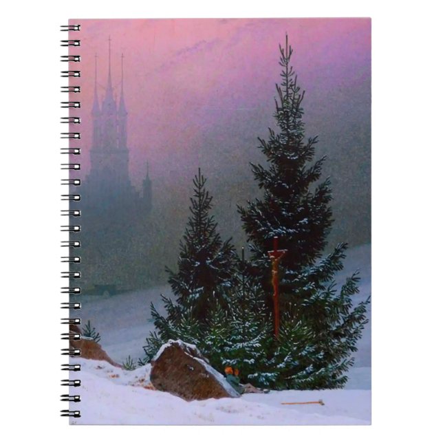 Caderno Espiral Winter Landscape Caspar David Friedrich (Frente)