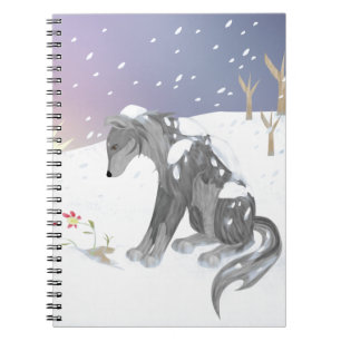 Caderno Espiral Winter Wolf