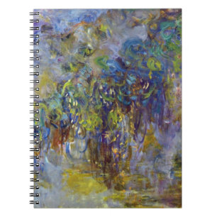 Caderno Espiral Wisteria (metade direita) por Claude Monet