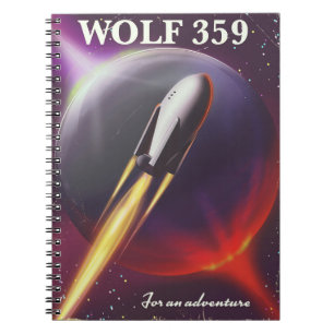 Caderno Espiral Wolf 359 poster de viagens Espacial "para uma Aven