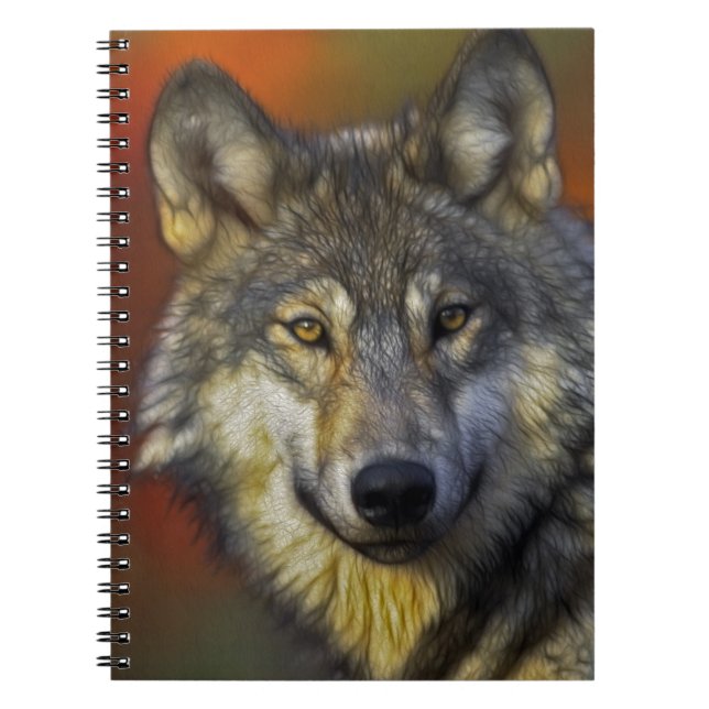 Caderno Espiral Wolf Photographics Art Spirit Guide Animal Love (Frente)