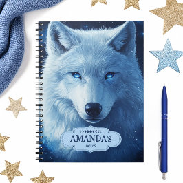 Caderno Espiral Wolf Stars Celestial Ansiedade Adolescente Persona