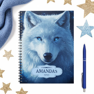Caderno Espiral Wolf Stars Celestial Ansiedade Adolescente Persona
