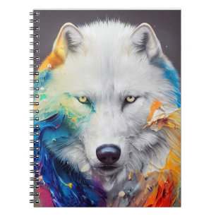Caderno Espiral Wolf White wolf Animal Discovery Adventure Nature