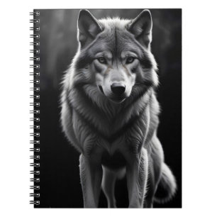 Caderno Espiral Wolf Wildlife Maiúsculo Nature Art Wallpaper