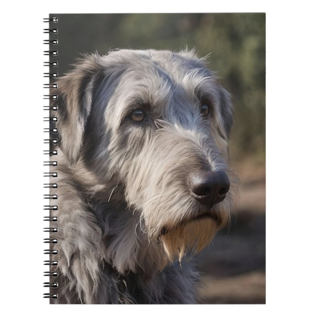 Caderno Espiral Wolfhound Irlandês Não Estou Amado, (Frente)