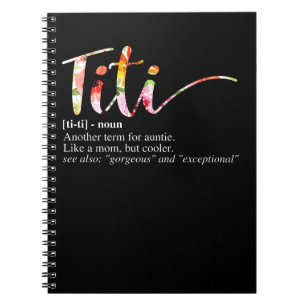 Caderno Espiral Womens Titi Definição Outro Termo Para Tia Coo