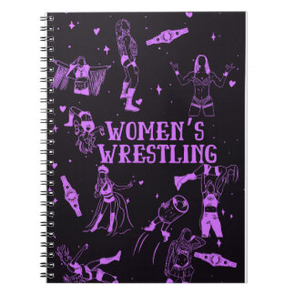 Caderno Espiral Women's Wrestling Fan Notebook Journal