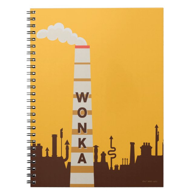 Caderno Espiral Wonka Fatory Silhouette (Frente)