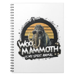 Caderno Espiral Woo Mammoth Is My Spirit Animal Art