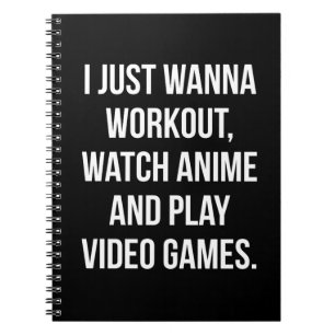 Caderno Espiral Workout, Assista Anime, Toque Videos games - Engra