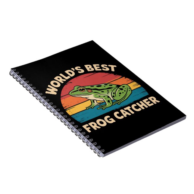 Caderno Espiral World's Best Frog Catcher Funny Meme Sarcastic (Lado Direito)