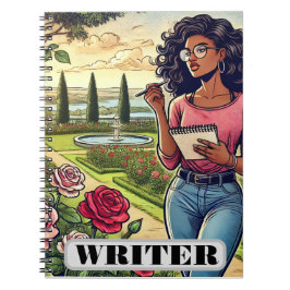 Caderno Espiral Writer in rose garden spiral notebook