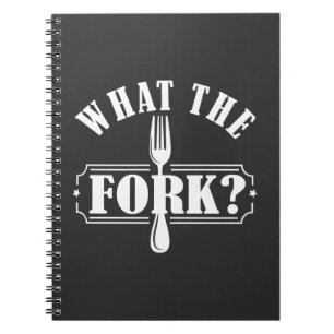 Caderno Espiral WTF O Que A Fork Art Hilarious Dizendo Forking