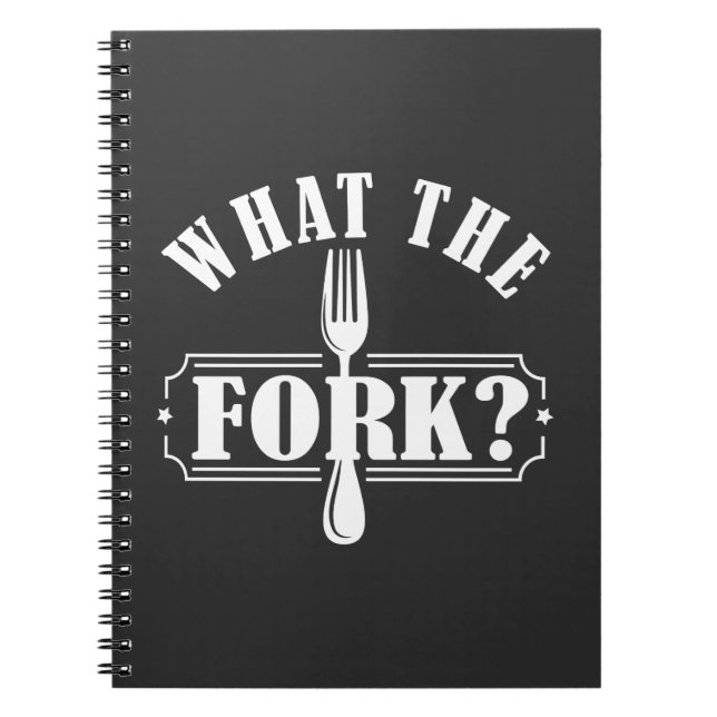Caderno Espiral WTF O Que A Fork Art Hilarious Dizendo Forking (Frente)