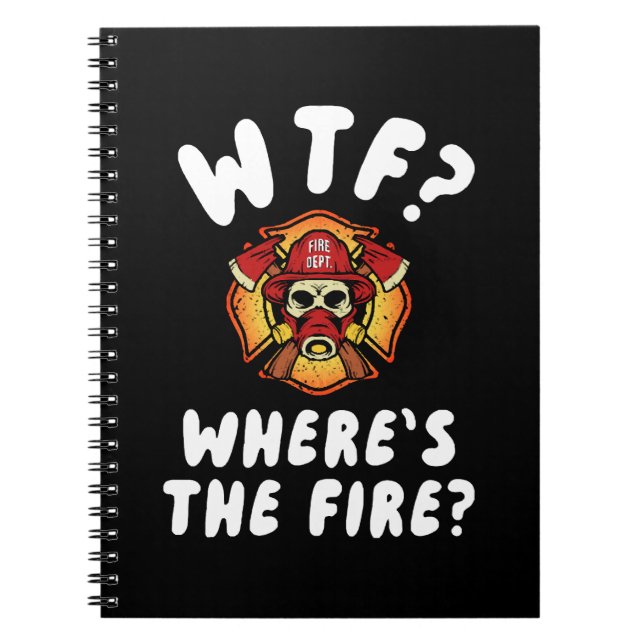 Caderno Espiral WTF Onde está o Bombeiro (Frente)