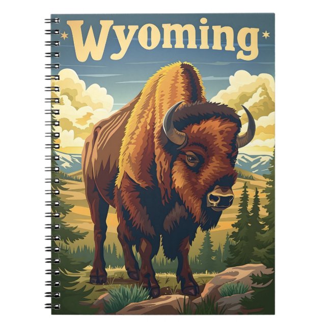 Caderno Espiral Wyoming Bison (Frente)