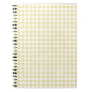 Caderno Espiral Xadrez Amarelo Manteiga Clássico