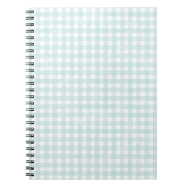 Caderno Espiral Xadrez Aqua Clássico (Frente)