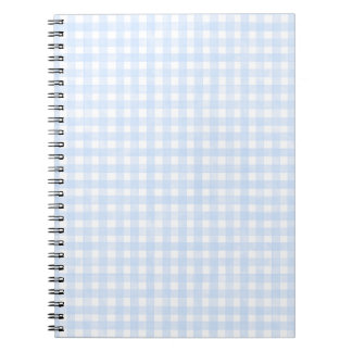 Caderno Espiral Xadrez Azul Desbotado Clássico