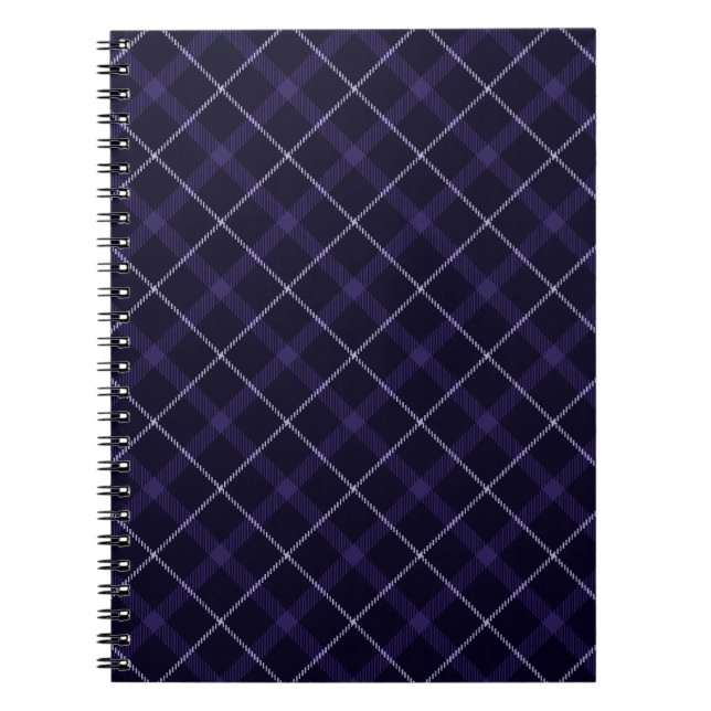 Caderno Espiral Xadrez Azul / Tartan (Frente)