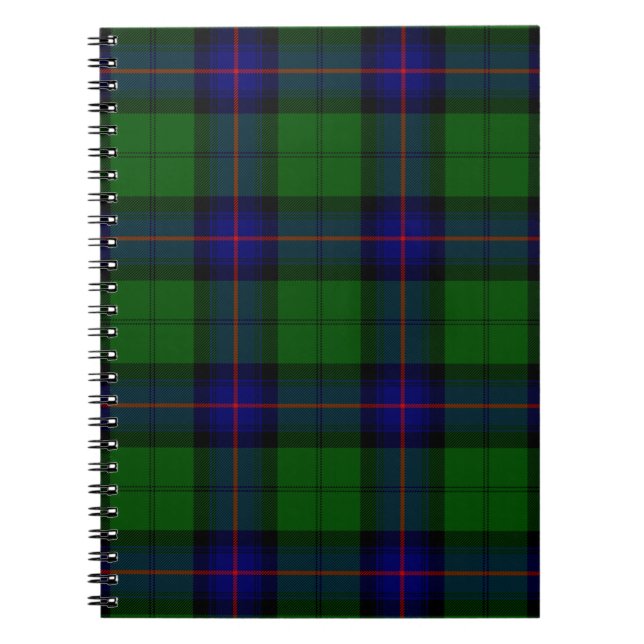Caderno Espiral Xadrez azul-tartan armstrong e verde (Frente)