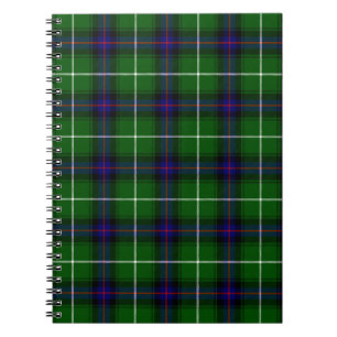 Caderno Espiral Xadrez azul verde MacDonald tartan