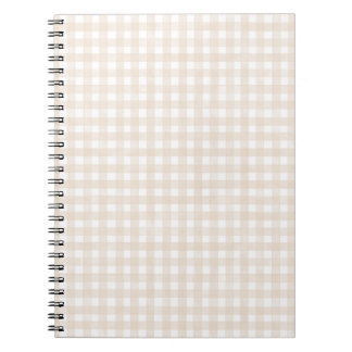 Caderno Espiral Xadrez Bege Clássico