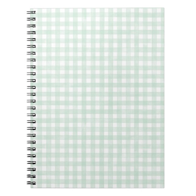 Caderno Espiral Xadrez Clássico Menta (Frente)
