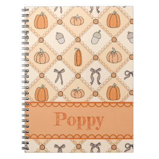 Caderno Espiral Xadrez de Abóbora