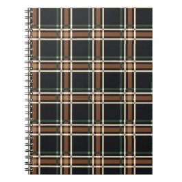 Caderno Espiral Xadrez Escocês Academia Sombria