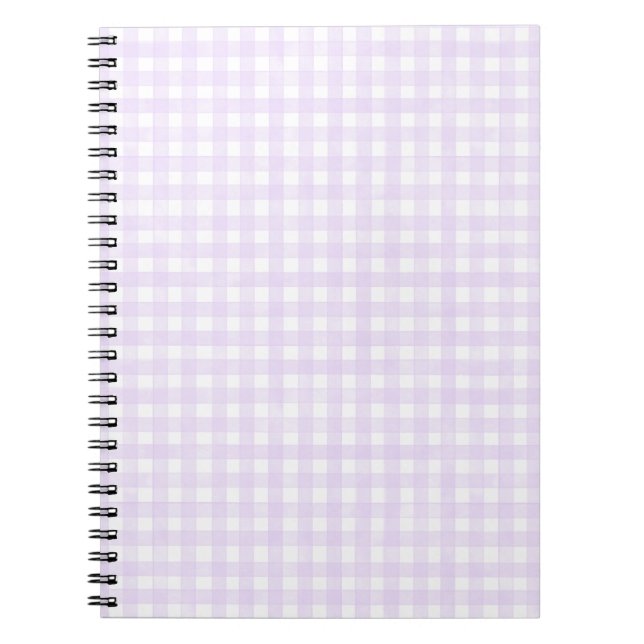 Caderno Espiral Xadrez Lavanda Clássico (Frente)