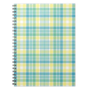 Caderno Espiral Xadrez Pastel
