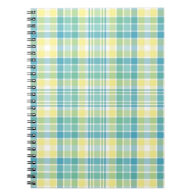 Caderno Espiral Xadrez Pastel (Frente)