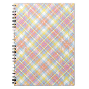 Caderno Espiral Xadrez Pastel da listra