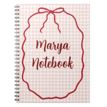 Caderno Espiral Xadrez Personalizado | Nome Person